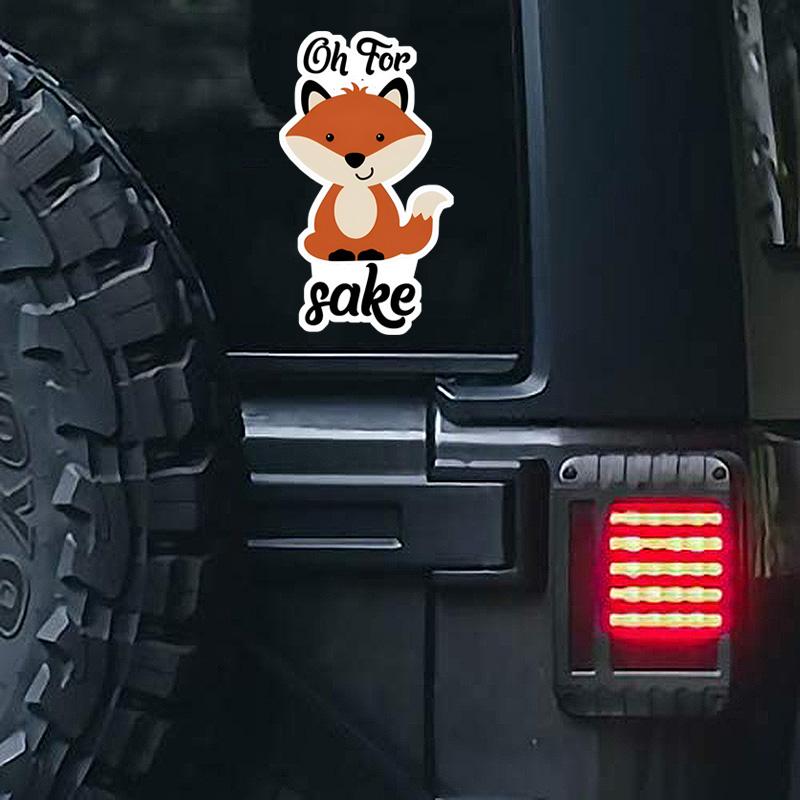 DS67#8.5X15см Интересная наклейка на автомобиль с лисой Милая и интересная водонепроницаемая виниловая наклейка с животными